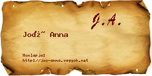 Joó Anna névjegykártya
