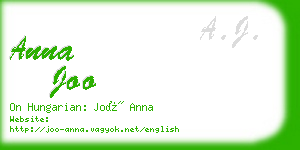 anna joo business card